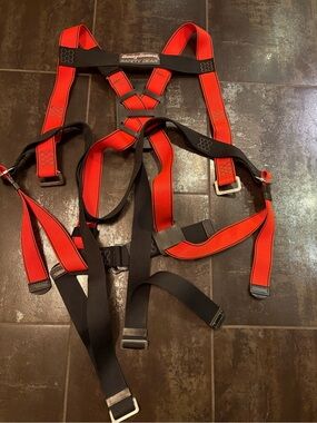 MSA Harness Model 10186191 Hi-Vis Orange Workman Vest Fall Protection XL ANSI